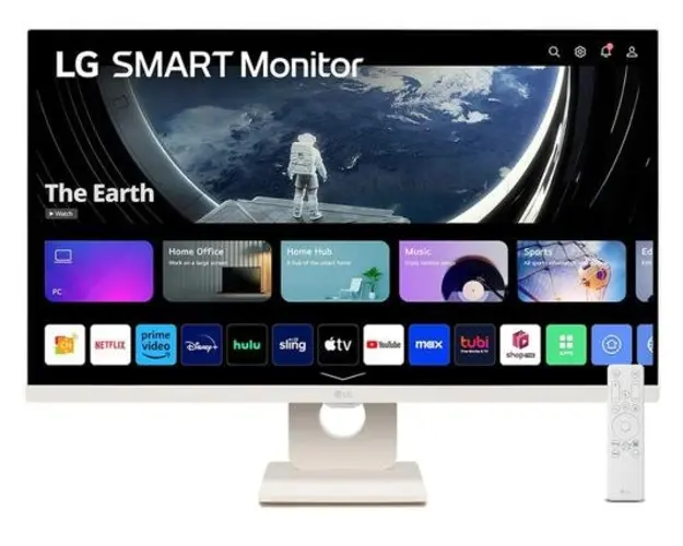 Monitor Smart IPS LED LG 27inch 27SR50F-W, FULL HD (1920 x 1080), HDMI, Boxe (Alb)