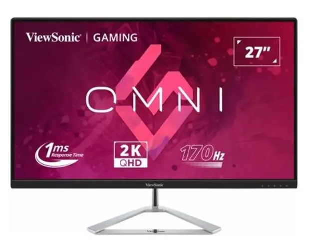 Monitor Gaming IPS LED ViewSonic 27inch VX2780-2K, QHD (2560 x 1440), HDMI, DisplayPort, 170 Hz, 1 ms (Negru/Argintiu)