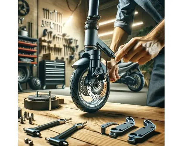 Montaj placute frana trotineta electrica