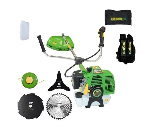 Motocoasa Partner Pro DX52E, Motor 2 timpi, 5.5 CP, 5200 W, Benzina + Ham Dublu (Verde)