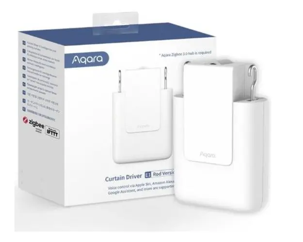 Motor de draperii si perdele Aqara Curtain Driver E1 Track Version, pentru sine in forma de U si I, 6000 MAh (Alb)