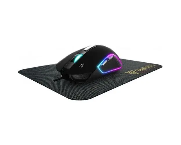 Mouse Gaming Gamdias Zeus M3, iluminare RGB, USB + mousepad GAMDIAS NYX E1 (Negru) 
