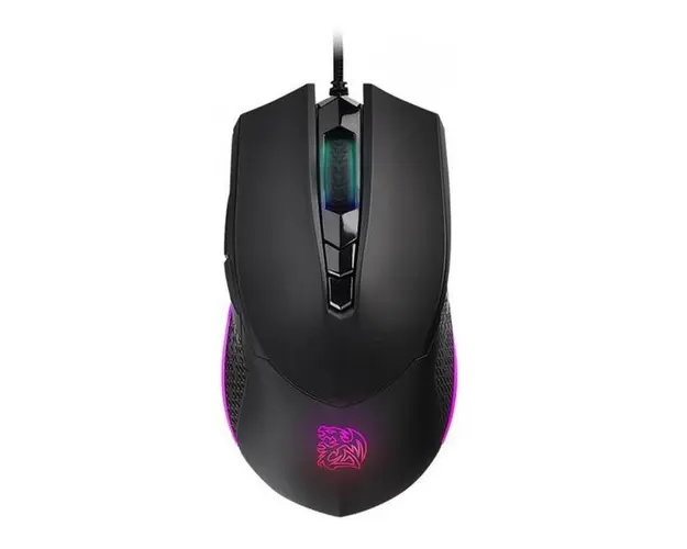 Mouse Gaming Thermaltake eSPORTS Iris M50, iluminare RGB, USB (Negru)