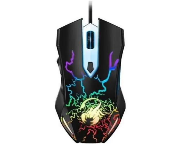 Mouse Gaming Optic Genius Scorpion Spear, Iluminare LED, 1200 DPI, USB (Negru)