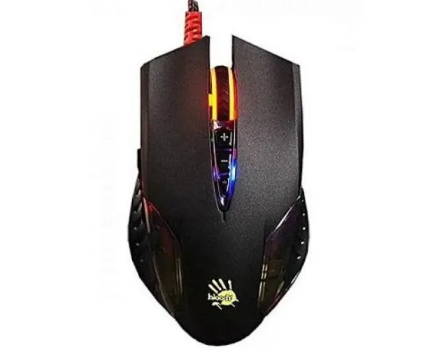 Mouse Optic A4Tech Bloody Q50 Neon X'Glide, Iluminare RGB, 3200 dpi, USB (Negru)
