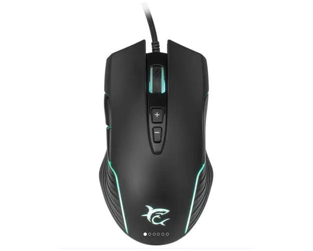 Mouse Gaming White Shark GM-5003 AZARAH, 6.400 DPI, RGB, USB (Negru)