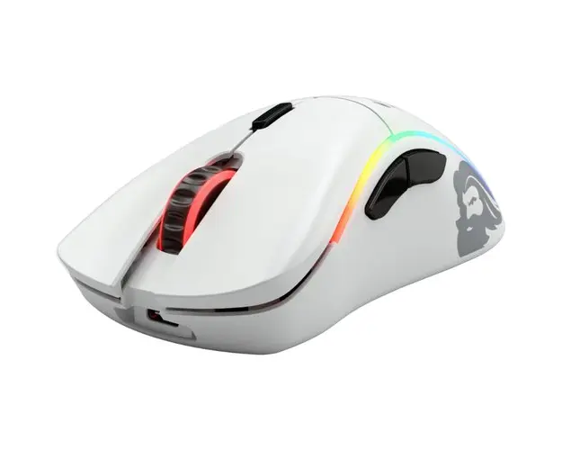 Mouse Wireless Gaming Glorious Model D, Iluminare RGB, USB (Alb)