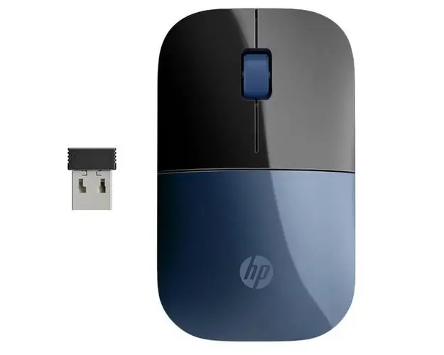Mouse Wireless HP Z3700, 1200 DPI (Negru/Albastru)