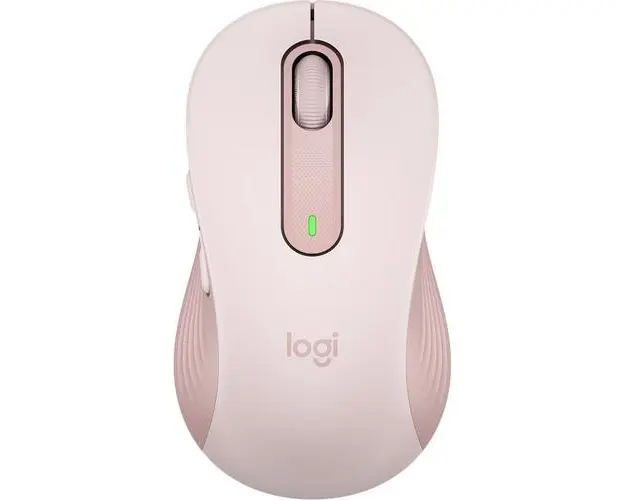 Mouse Wireless Logitech Signature M650 L Left, Bluetooth/USB, recomandat pentru mana stanga (Roz)