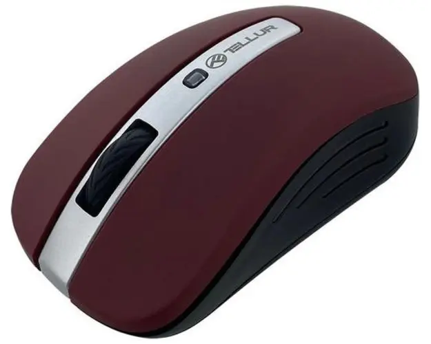 Mouse Wireless Optic Tellur Basic, USB, 1600 DPI (Rosu)