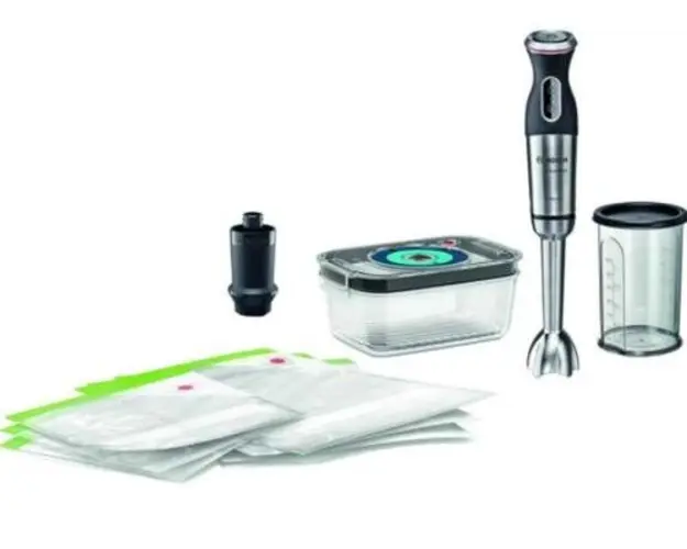 Mixer vertical Bosch MaxoMixx MS8CM61V1, 1000 W, 0.6 L, 12 Viteze+Turbo (Argintiu/Negru)