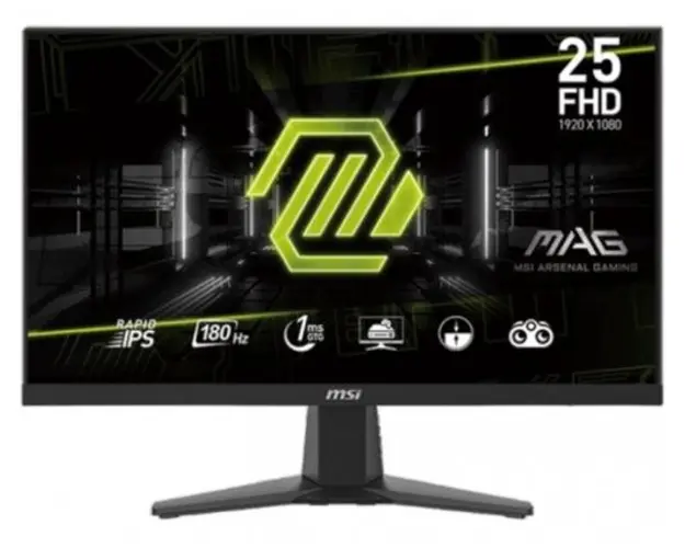 Monitor Gaming Rapid IPS LED MSI MAG 24.5inch 256F, Full HD (1920 x 1080), HDMI, DisplayPort, 180 Hz, 1 ms (Negru)