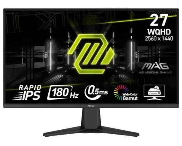 Monitor Gaming Rapid IPS LED MSI MAG 27inch 275QF, WQHD (2560 x 1440), HDMI, DisplayPort, 180 Hz, 0.5 ms (Negru)