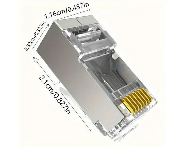 Mufa RJ45 FTP ecranata EMTEX, cat.6A, passthrough (100 buc)