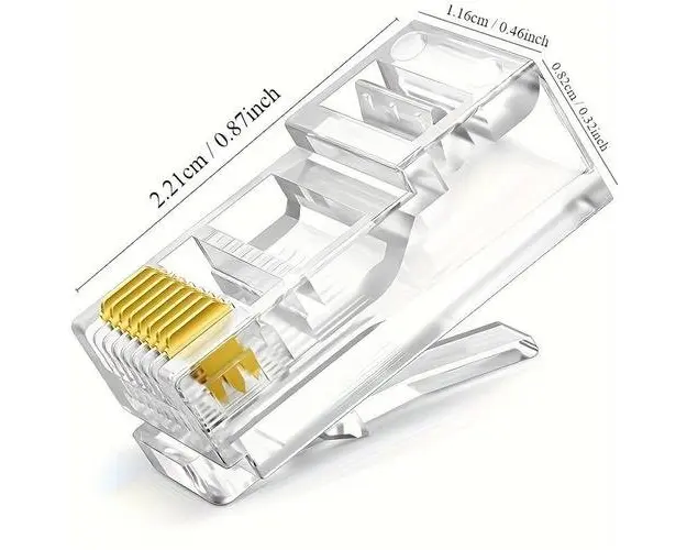 Mufa RJ45 UTP EMTEX cat.6A passthrough (100 buc) 