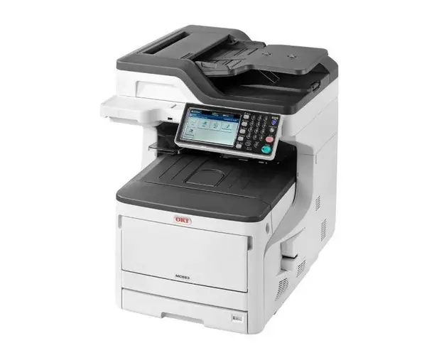 Multifunctionala Laser Color OKI MC883dn, A3, 35ppm, Duplex, +RADF, +Set Tonere 7.300 pagini (Alb)