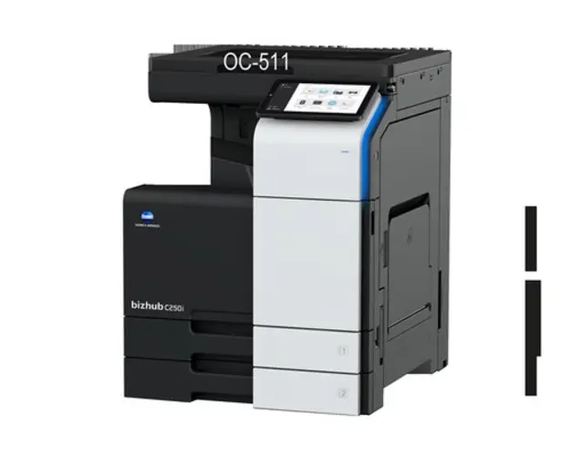 Multifunctional Laser Konica-Minolta Bizhub C250i, A3, Color, 25 ppm, SSD 256 GB, USB, Retea, Wireless (Negru/Alb)