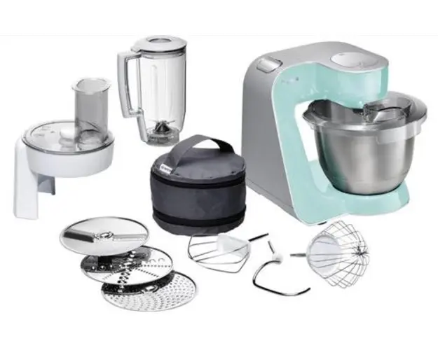 Robot de bucatarie Bosch MUM58020, 1000 W, 7 Trepte de viteza, 3.9 L (Turcoaz/Argintiu)