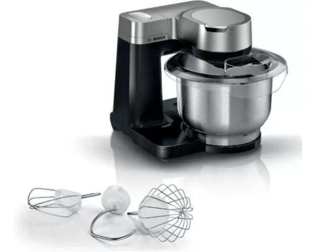 Robot de bucatarie Bosch MUMS2VM00, 900 W, 7 Trepte de viteza, 3.8 L (Negru/Argintiu)
