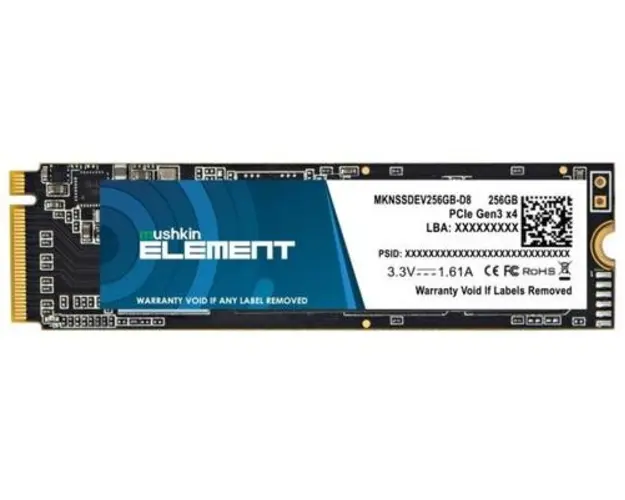 SSD Mushkin ELEMENT, 256GB, M.2 2280, PCIe 3.0 x4 NVMe, TLC