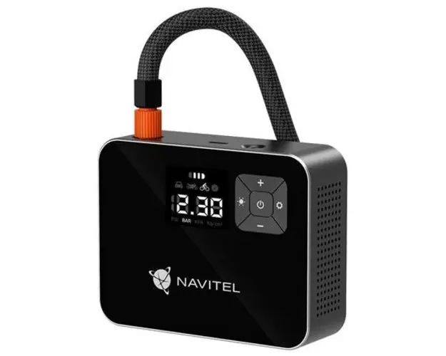 Compresor vehicule electrice NAVITEL 16.8WH AIR15AL, 120PSI/8.27 bar, Intrare USB-С (Negru)