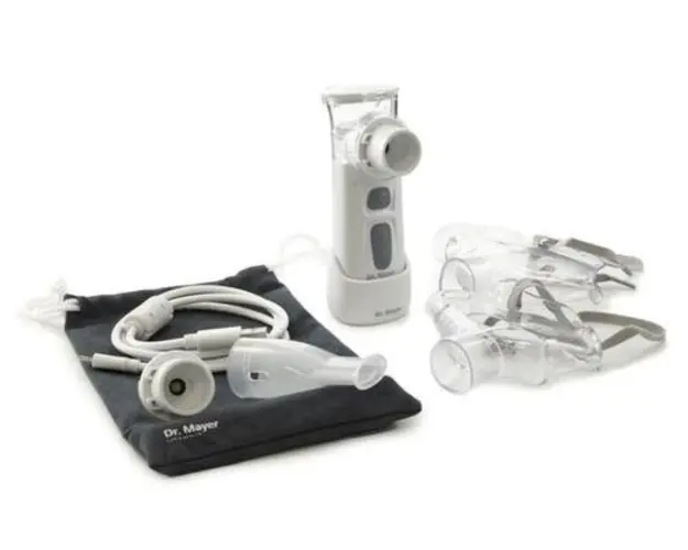 Nebulizator Ultrasonic Portabil Dr. Mayer Whisper, Tehnologie Mesh (Alb)