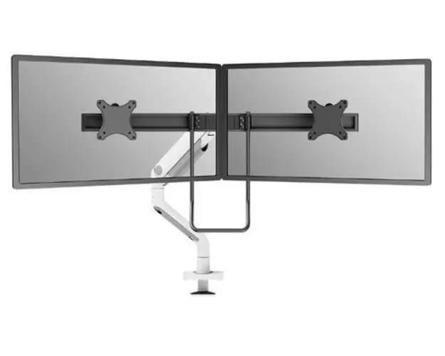 Suport 2 monitoare Neomounts DS75S-950WH2, 17inch-27inch, 16 kg, VESA 75x75, 100x100 (Alb/Negru)