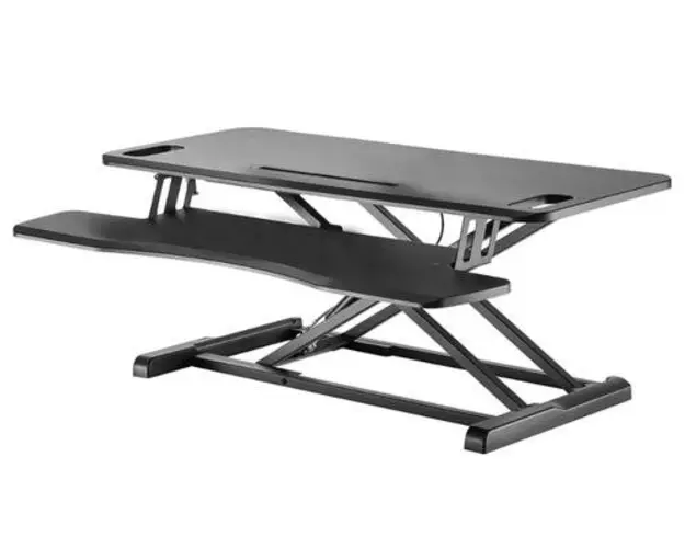 Stand monitor tastatura si mouse Neomounts NS-WS300, 15 kg, Inaltime reglabila (Negru)