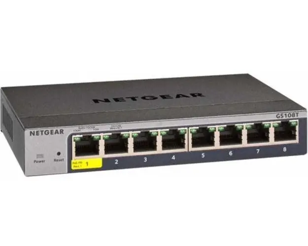 Switch NetGear GS108Tv3, 8 porturi, Gigabit, Smart Managed Pro, Cloud Management