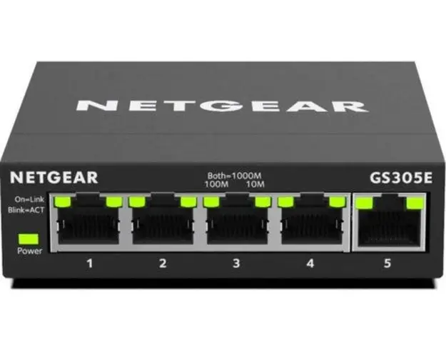 Switch NetGear ProSAFE GS305E, 5 porturi, Gigabit, Smart Managed Plus