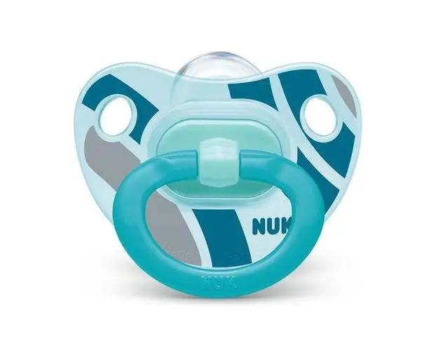 Suzeta Nuk Happy Days Silicon M3 Vernil, 18-36 luni (Albastru)