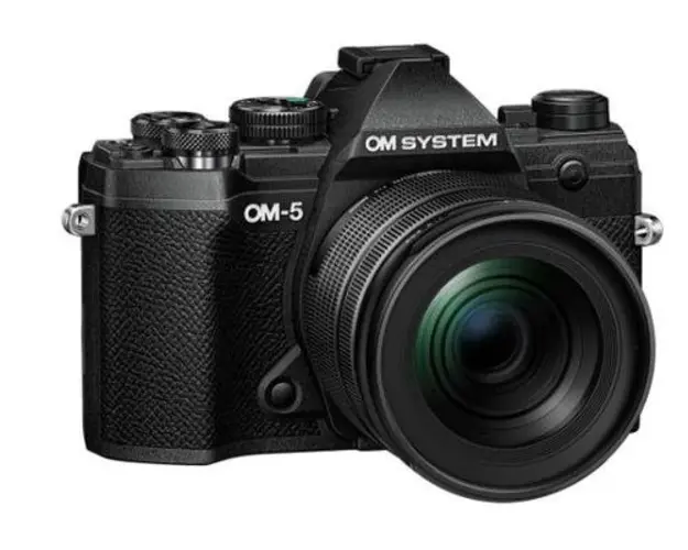Kit Aparat foto Mirrorless Olympus OM-5, 20.4MP, 4K + obiectiv M.Zuiko Digital 12-45mm F4 PRO (Negru)