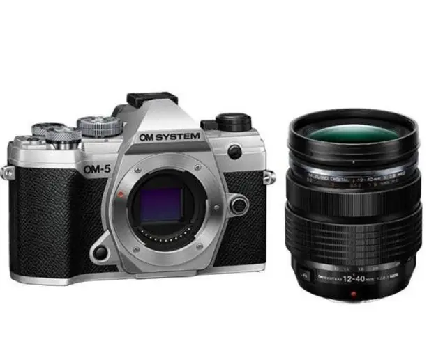  Kit Aparat foto Mirrorless Olympus OM-5, 20.4MP, 4K + obiectiv 12-40mm PRO II (Argintiu)
