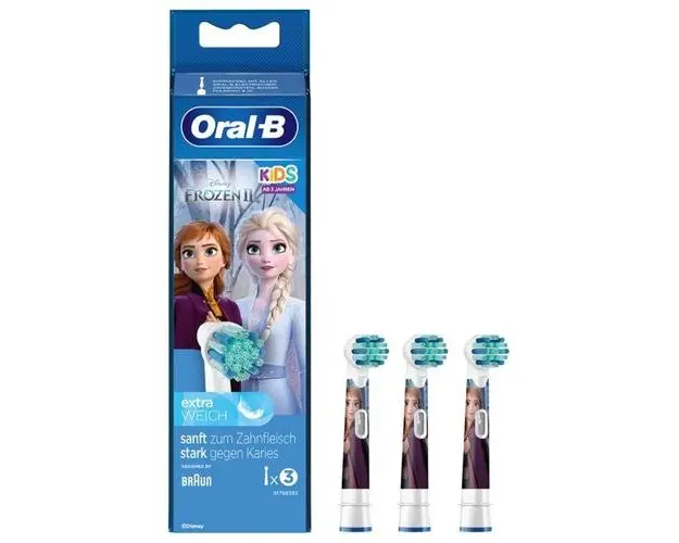 Rezerve periute de dinti Oral-B Frozen II, 3 bucati (Alb)