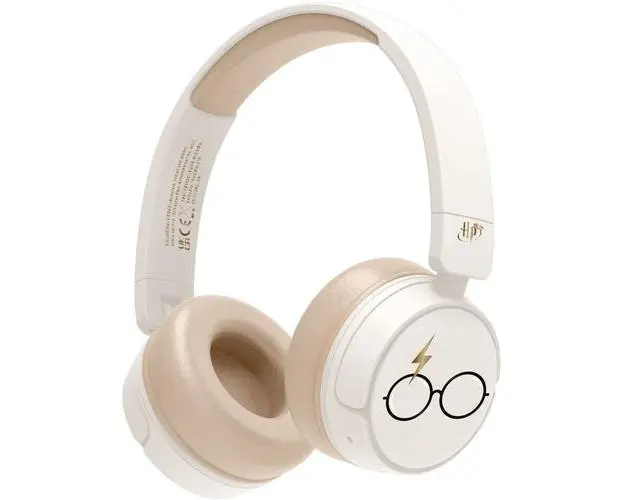 Casti Gaming OTL Harry Potter, Pentru copii, Microfon, Cu fir si Bluetooth (Alb)