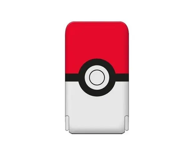 Acumulator extern OTL Pokeball, 5000 mAh, USB-C, Incarcare wireless (Alb/Rosu)