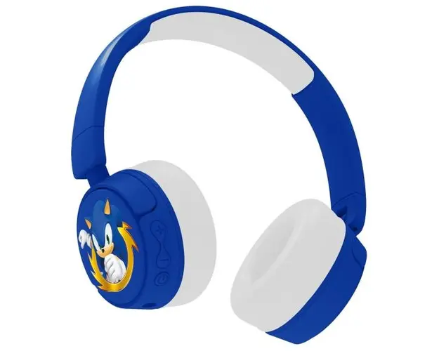 Casti Gaming OTL Sonic The Hedgehog, Pentru copii, Cu fir si Bluetooth (Albastru/Gri)
