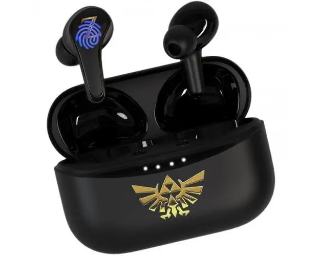 Casti True Wireless OTL Zelda TWS, Bluetooth, Touch Control (Negru/Auriu)