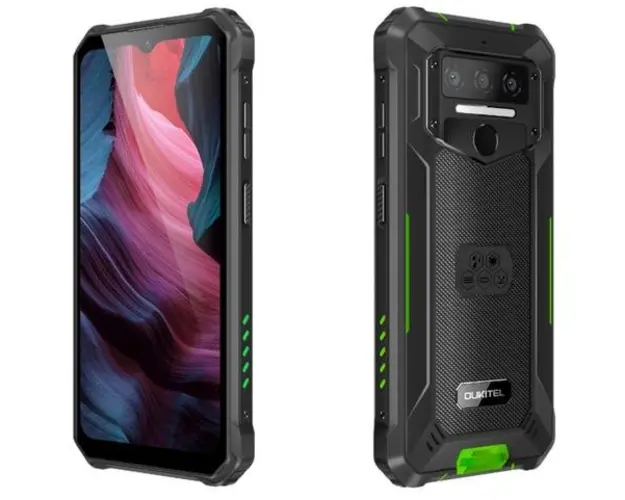 Telefon Mobil Oukitel WP23 Pro, Procesor Mediatek T606 Octa-Core, Capacitive touchscreen 6.52inch, 8GB RAM, 128GB Flash, Camera 13 + 2 MP, 4G, Wi-Fi, Dual SIM, Android (Negru/Verde)