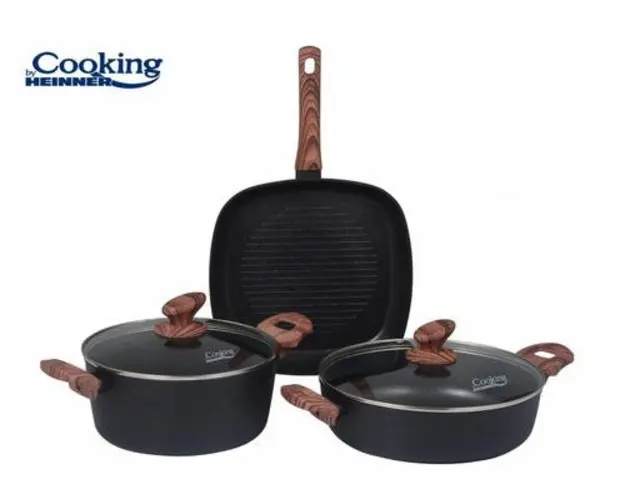 Set gatit Heinner HR-BET-5MLT MALTA, 5 piese, aluminiu