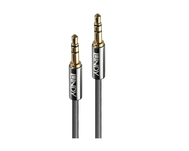 Cablu Audio Lindy LY-35322, Jack 3.5mm, 2m, Argintiu