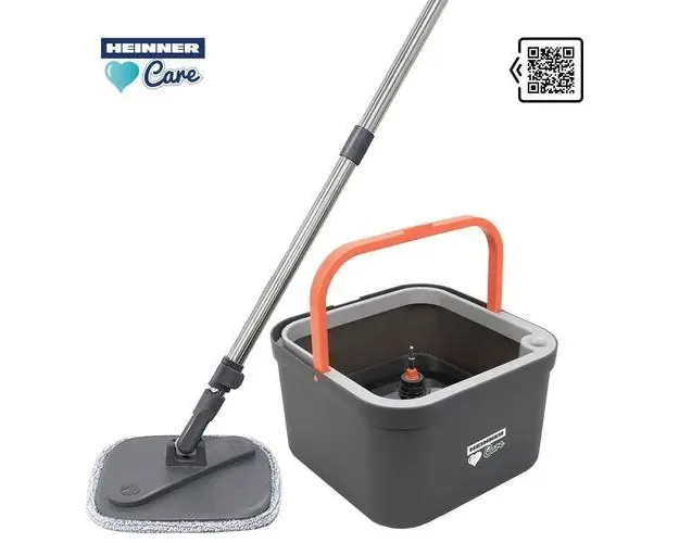 Set de curatenie cu mop rotativ 360 Heinner Mega Clean, galeta 2.6L
