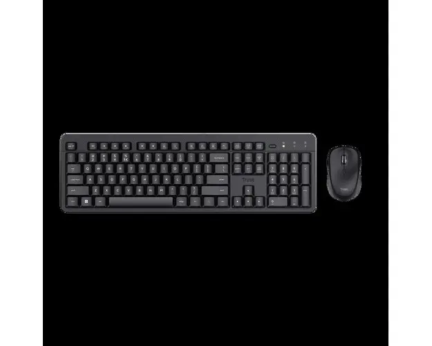 Kit tastatura si mouse Wireless TRUST Ody II 25018, USB (Negru)