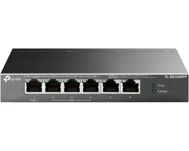 Switch Tp-Link TL-SG1006PP, Gigabit, 6 Porturi, PoE