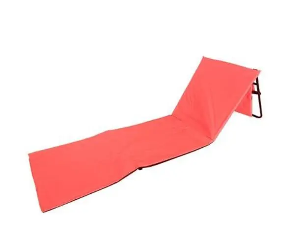 Covoras de plaja pliabil tip sezlong Heinner DCP001C, 51 x 151 x 45 cm (Rosu)