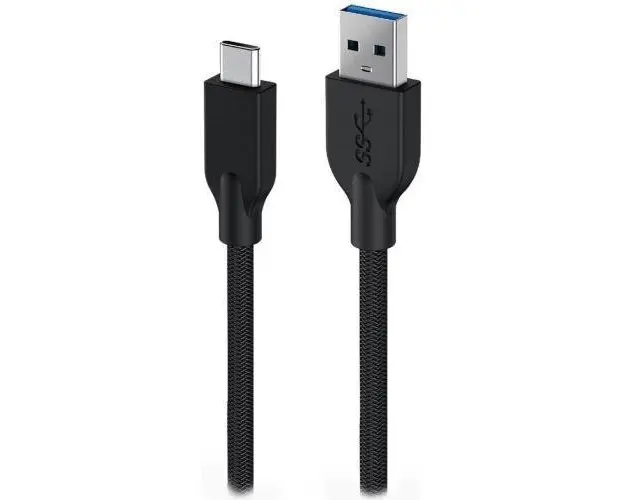 Cablu de date Genius QC, 1m, USB - USB-C, Negru