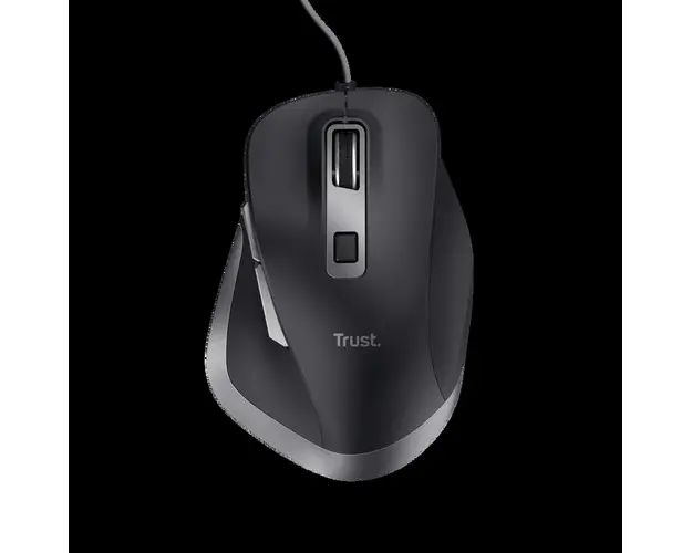 Mouse Optic Trust Fyda, cu fir, USB, 5000 DPI (Negru)