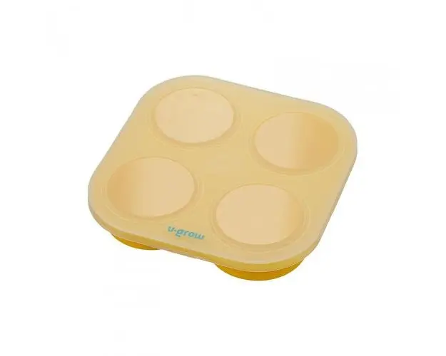 Recipient silicon stocare hrana U-Grow UG-Z1240ML, 4 compartimente, 240 ml 