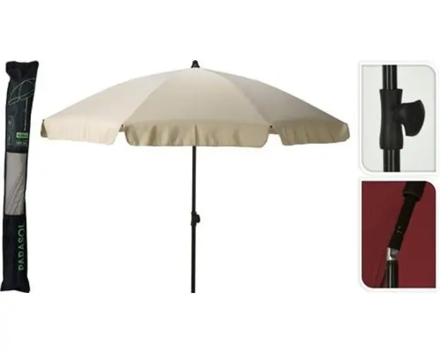 Umbrela plaja H:200CM, D:185CM, Crem