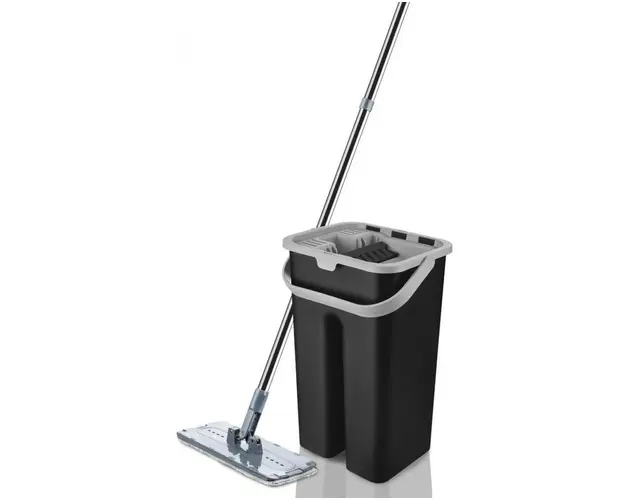 Set curatenie Vanora Master Clean, mop plat, 7L (Negru)